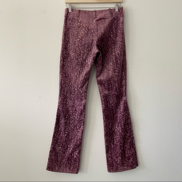 Charmel Purple Velvet Bootcut Pants - Picture 3 of 6